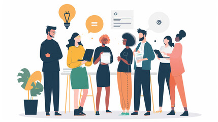 Diverse professionals are brainstorming advertising campaigns.