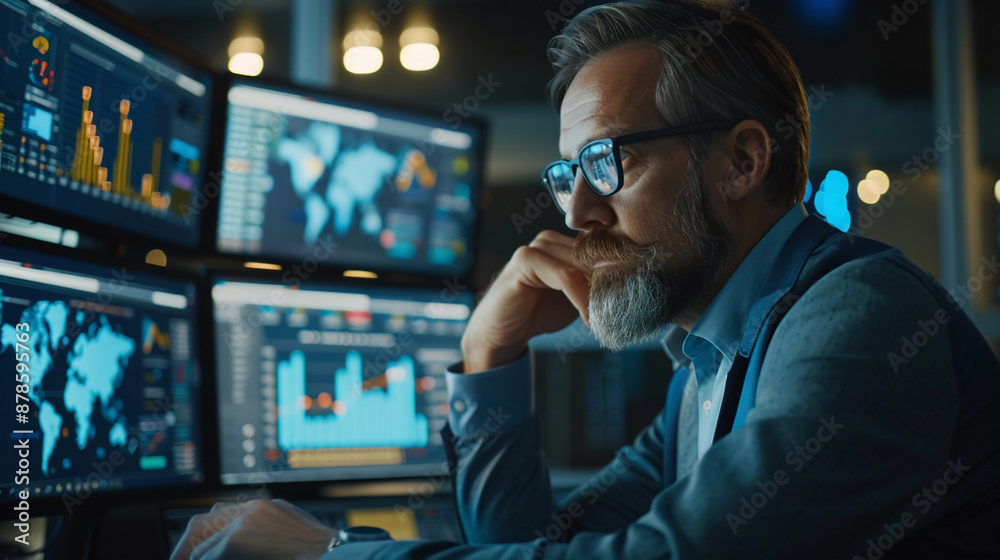 Poster A financial analyst preparing a data-driven investment strategy.