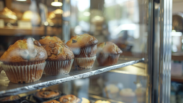 Vintage Vibe: Delicious Muffins in a Cozy Bakery