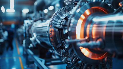 The engineer is conducting thermal testing on engine components.