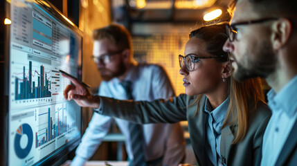 A team of data analysts conducting a data validation session.