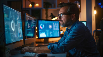 An insurance analyst studying claims data for patterns.