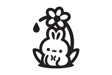 Flower Outline Silhouette Vector Design