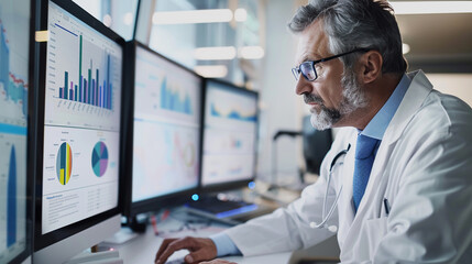 Data analytics tools help doctors analyze trends in patient outcomes and population health.