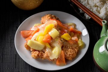 Deep Fried Pork with sweet and sour sauce