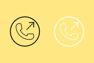 Obraz premium Phone call accept and decline buttons icon Vector illustration. Phone call symbol icon.