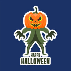 Cute halloween element sticker, illustration vector design. Vector eps 10