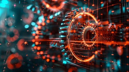 Holographic Gears on Digital Grid: Advanced Engineering Concepts for Futuristic Design