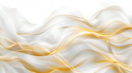 Obraz premium Elegant gold and white swirls creating a luxurious abstract design. 
