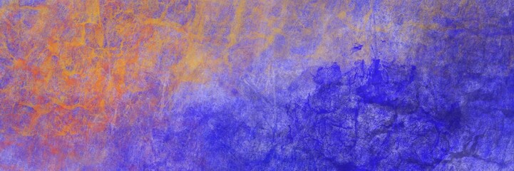 Background texture in purple blue with orange yellow red border grunge in abstract textured background design, colorful paint splash design