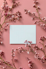 Blank note card mockup
