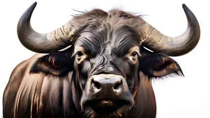 Naklejka premium buffalo isolated on white