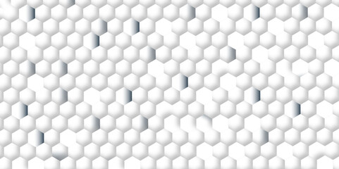 Abstract white background with hexagons. Abstract hexagon polygonal pattern background vector. seamless bright white Pattern with hexagons illustration of a honeycomb. Futuristic surface .