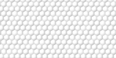 Fototapeta premium Abstract white background with hexagons. Abstract hexagon polygonal pattern background vector. seamless bright white Pattern with hexagons illustration of a honeycomb. Futuristic surface .
