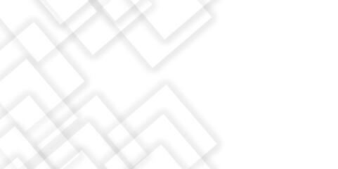 Obraz premium Abstract white and grey geometric overlapping square pattern background with shadow. paper texture design Abstract white background can use for design, background concept, vector illustration.