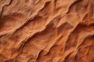 Fototapeta premium Close-up texture of red canyon walls with dynamic lines.