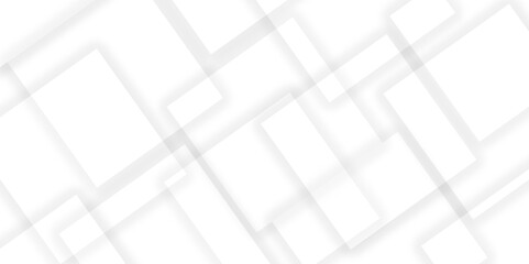 Abstract white and grey geometric overlapping square pattern background with shadow. paper texture design Abstract white background can use for design, background concept, vector illustration.