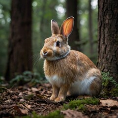 Fototapeta premium cute adorable forest rabbit
