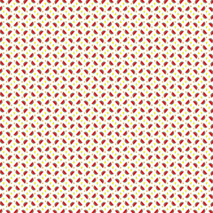 Watermelon and lemon seamless pattern on white background.