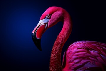 Golden Solar Flare Flamingo's Curious Look.jpeg