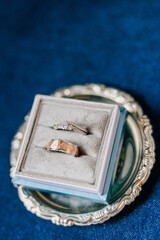 silver ring in a box