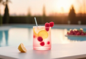 refreshing cocktail glass at the cottage
