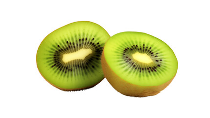 Fototapeta premium Delicious kiwi fruits, isolated on transparent background.