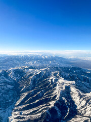 aerial view of the mountains