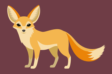 A Highly detailed fennec fox vector art illustration