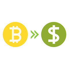 Premium Bitcoin Vector Clipart, Crypto Coin icon.