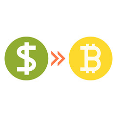 Premium Bitcoin Vector Clipart, Crypto Coin icon.