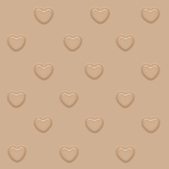 minimal 3d  heart shape seamless pattern . background  for  product display or your design . colorful . modern vintage background.