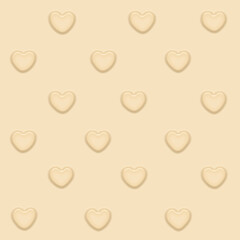minimal 3d  heart shape seamless pattern . background  for  product display or your design . colorful . modern vintage background.