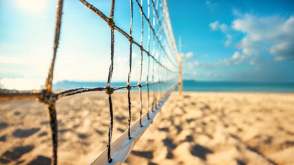 Beach volleyball net.
