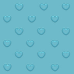 minimal 3d  heart shape seamless pattern . background  for  product display or your design . colorful . modern vintage background.