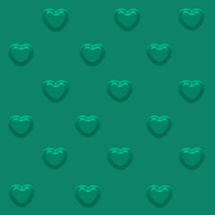minimal 3d  heart shape seamless pattern . background  for  product display or your design . colorful . modern vintage background.