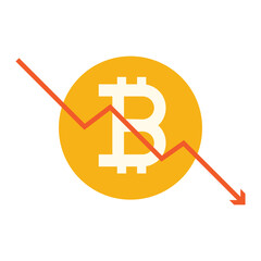 Premium Bitcoin Vector Clipart, Crypto Coin icon.