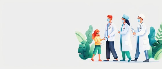 A bright watercolor illustration of World Immunization Week