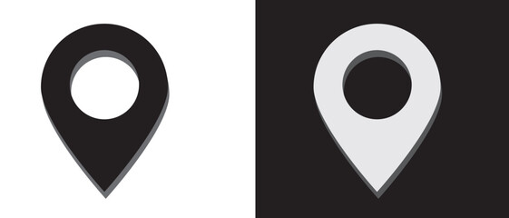 Location icon, Map pointer icon, GPS location, Landmark icon, pointer icon, flat Location vector illustration	
