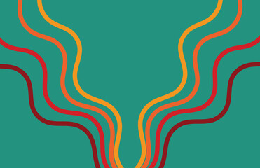 Abstract 1970's, 80s background design in futuristic retro style with colorful lines. Vector illustration. Retro concept.