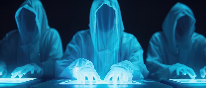 A mystical seance conducted using hightech devices that project the images and voices of ghosts