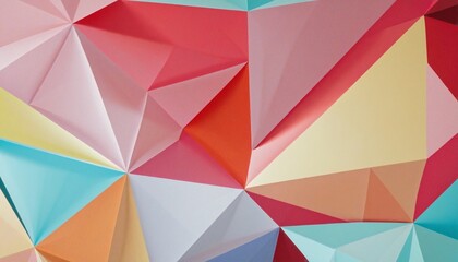 Tech-inspired low poly design with vibrant geometric triangles