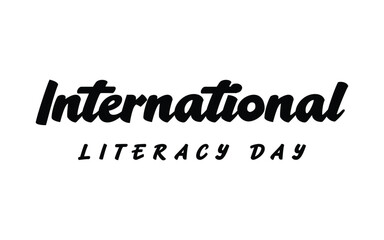 International Literacy Day, 8th September. Open book logo illustration vector.