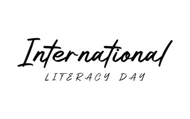 International Literacy Day, 8th September. Open book logo illustration vector.