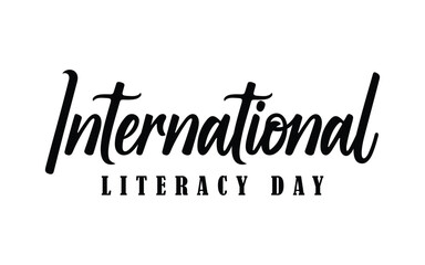 International Literacy Day, 8th September. Open book logo illustration vector.
