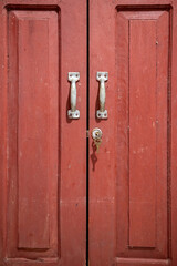 Small cupboard door made of wood