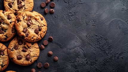 Cookies on a black plae