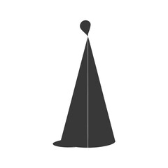Fototapeta premium minimalist logo or symbol birthday hat black color only