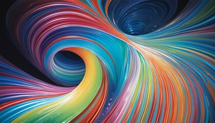 Fototapeta premium Futuristic Abstract Ribbon Design in Vibrant Blue Gradient