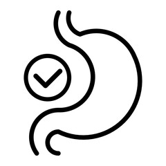 Fototapeta premium stomach health care icon, gastric chamber health icon